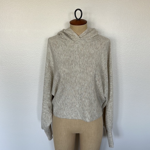Zara Hooded Knit Sweatshirt Size M - Picture 8 of 10